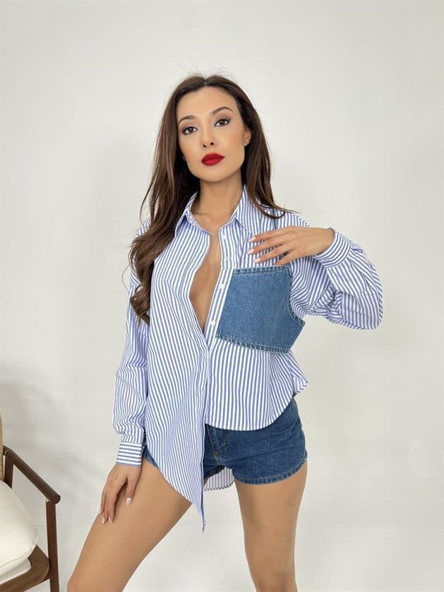 Wholesale Womens Shirt-Washington Striped