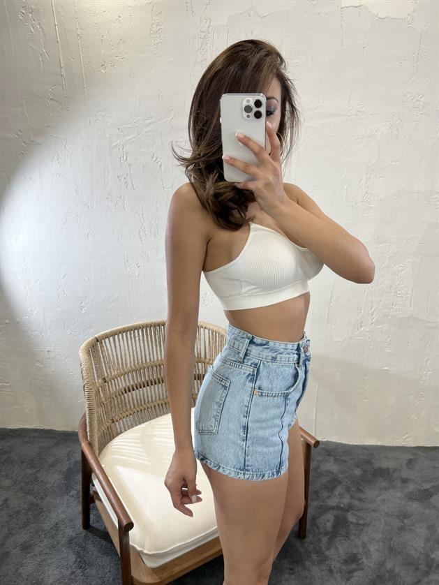 Wholesale Womens Denim Shorts-Blue