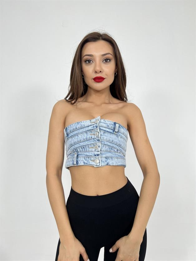 Wholesale Women Jeans Crop-Blue
