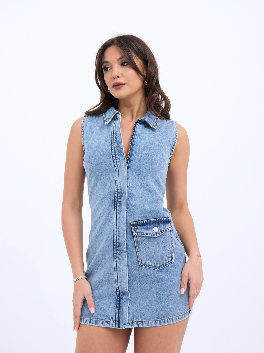 Wholesale Denim Vest - Blue