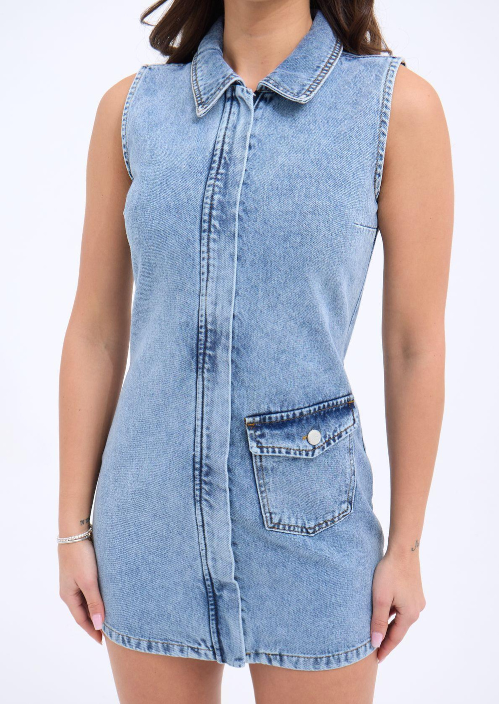 Wholesale Denim Vest - Blue