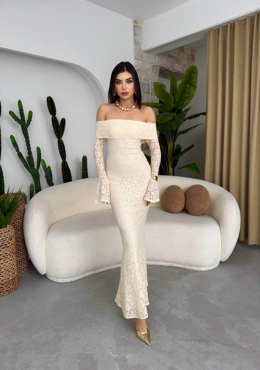 Arya Strapless Lace Dress