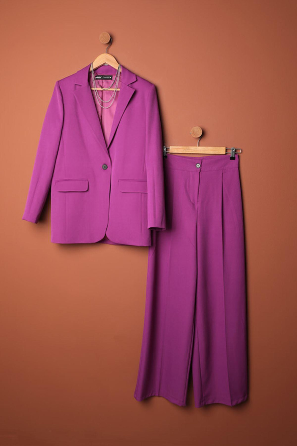 Atlas Fabric Womens Oversize Jacket-Purple