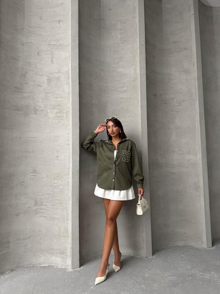 Wholesale Shirt with Pocket - Khaki