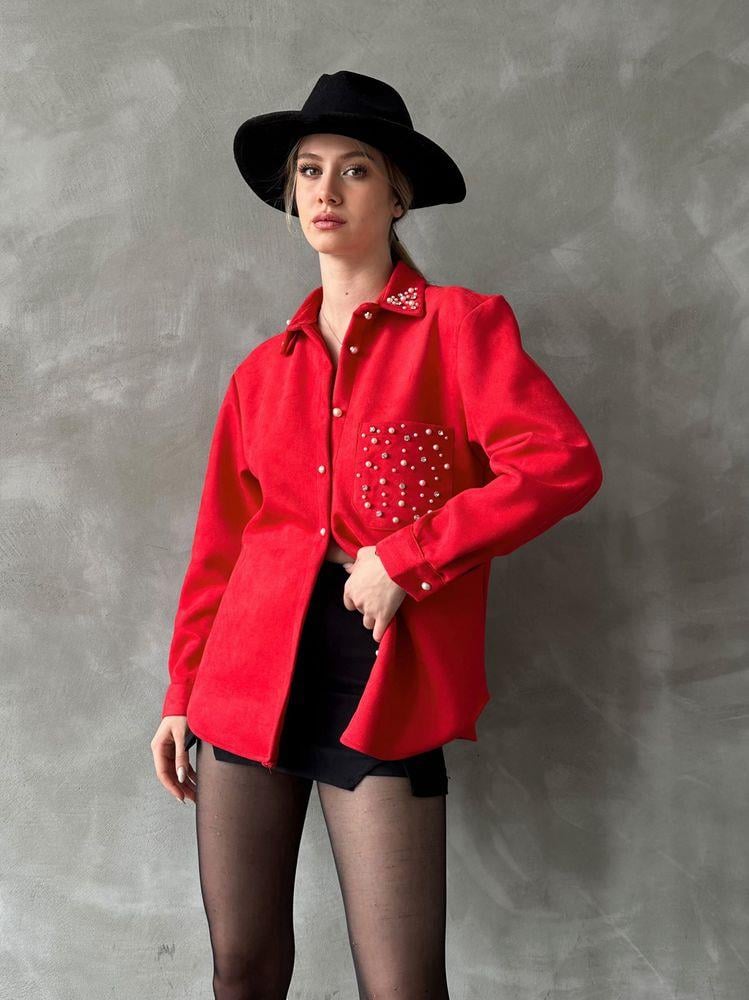 Wholesale Shirt with Pockets - Red