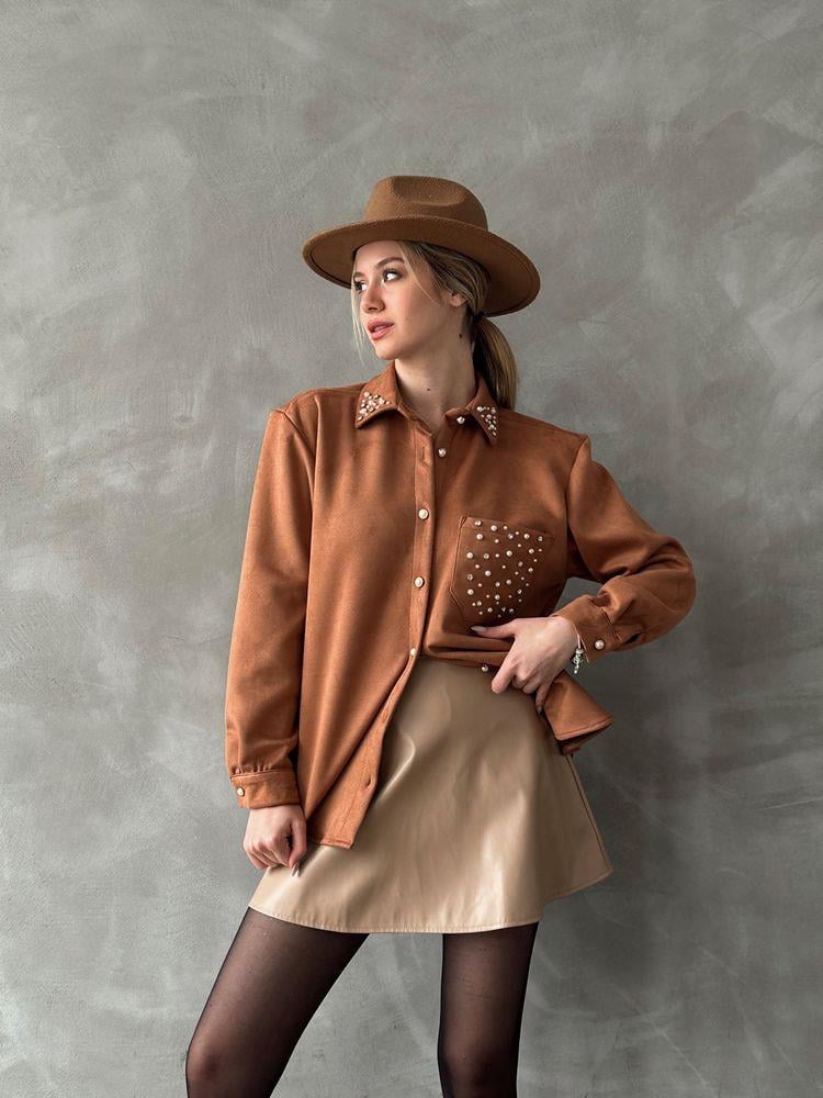 Wholesale Shirt with Pocket - Tan