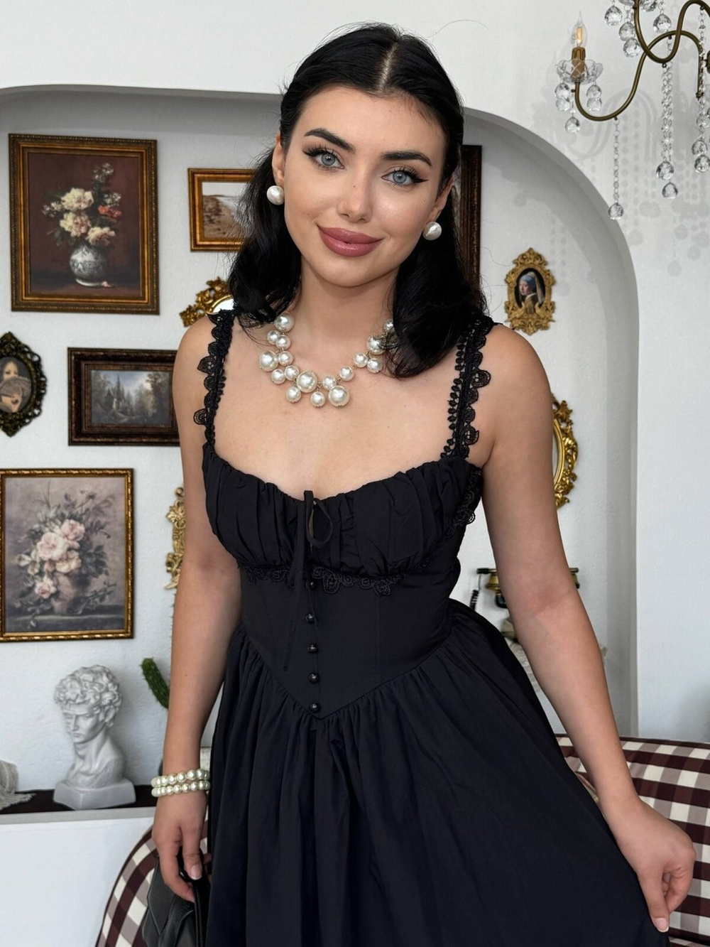 Ceck Midi Dress
