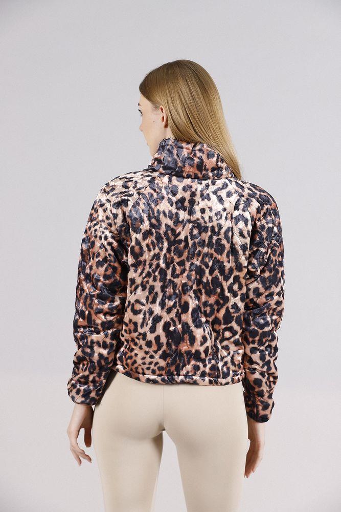 Snap Fastener Judge Collar Wholesale Coat - Leopard