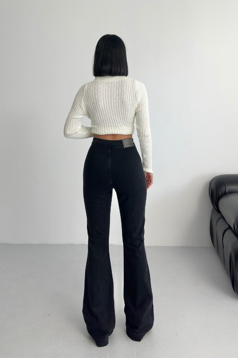 Çok Düğmeli İspanyol Kot Pantolon 7094-23-(27-32)