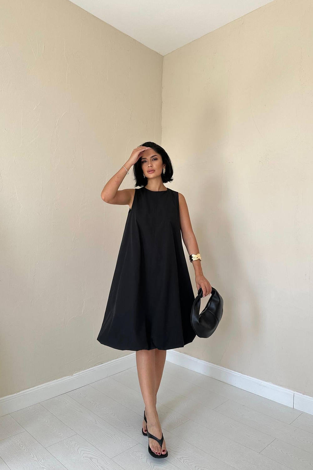 Wholesale Black Balloon Dress