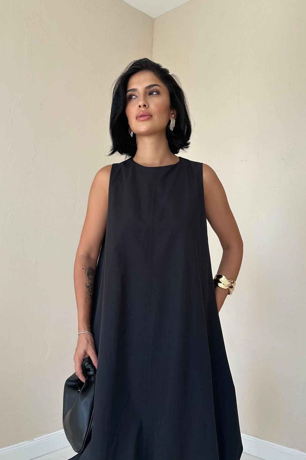 Wholesale Black Balloon Dress