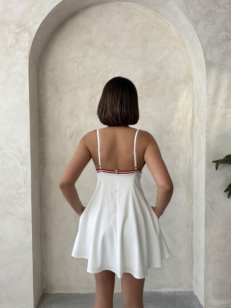 D 2793 STRAPPED DRESS - CREAM