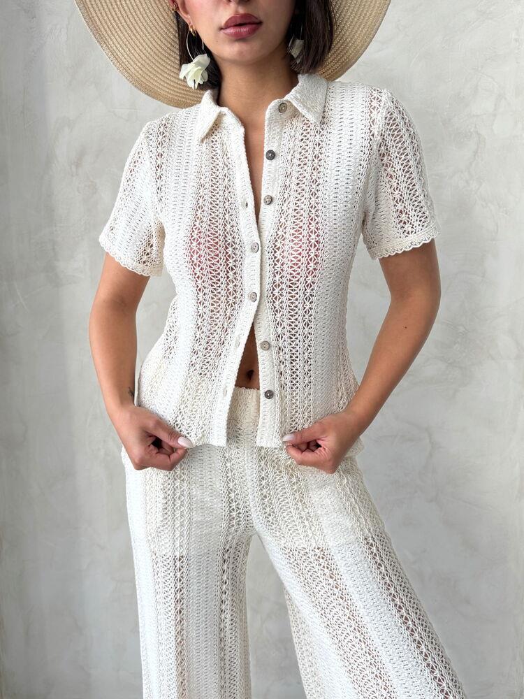 D 2827 Lace Shirt - Raw