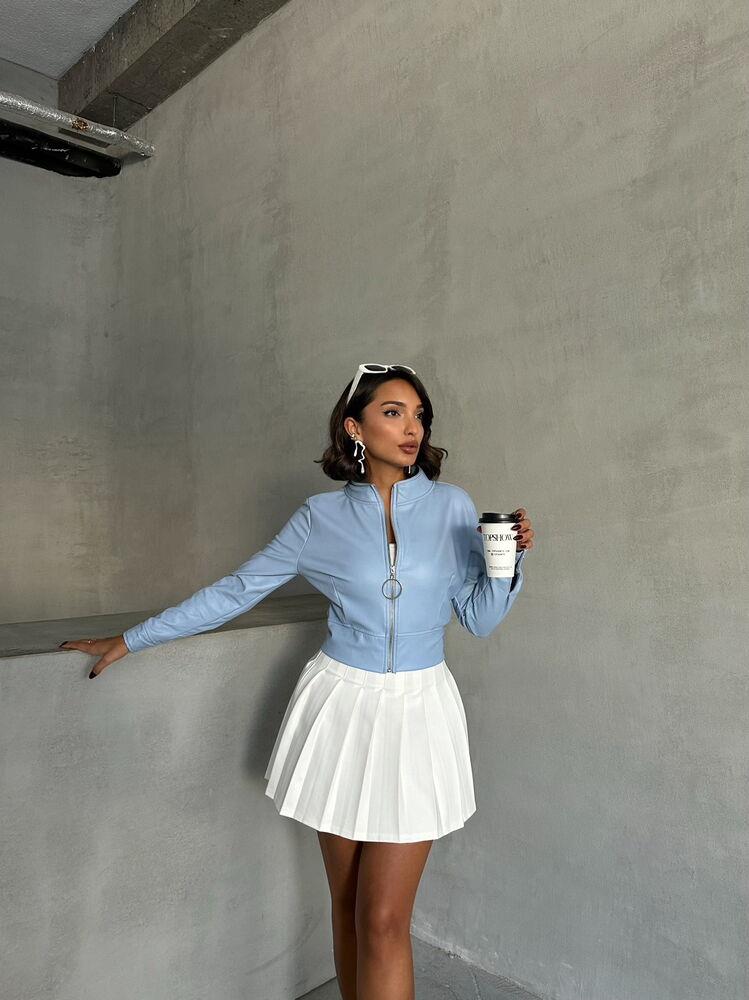 Leather Wholesale Coat - Blue