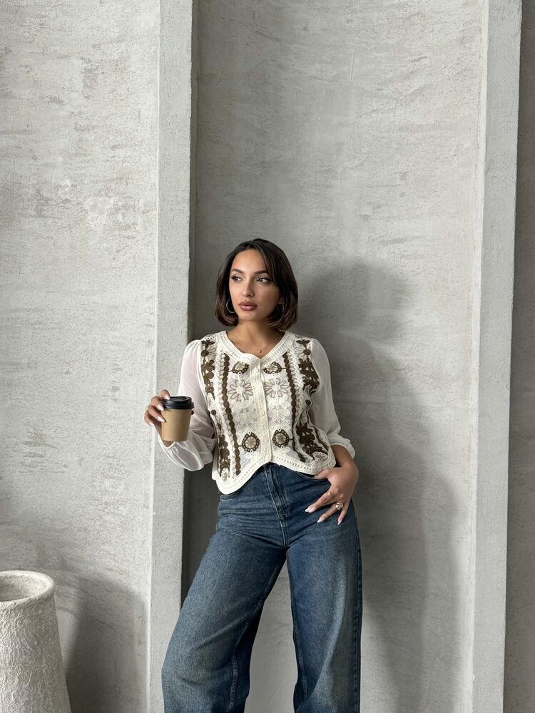 Buttoned Short Wholesale Shirt - Stone