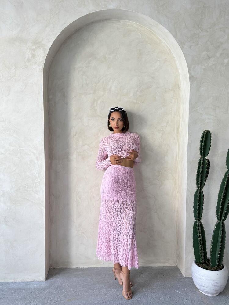 Lace Skirt - Pink