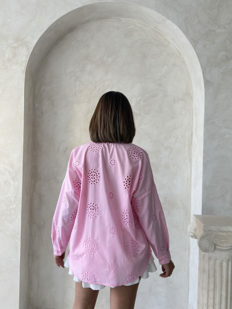 F 1895 EMBROIDERED SHIRT - PINK