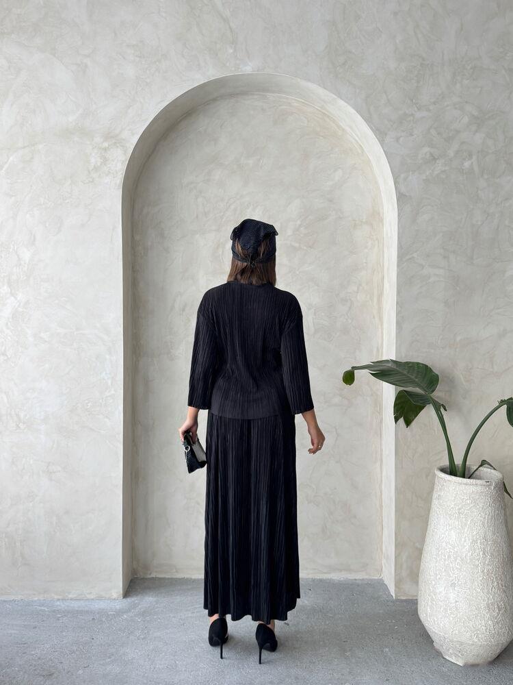 F 1913 PLEATED SKIRT - BLACK