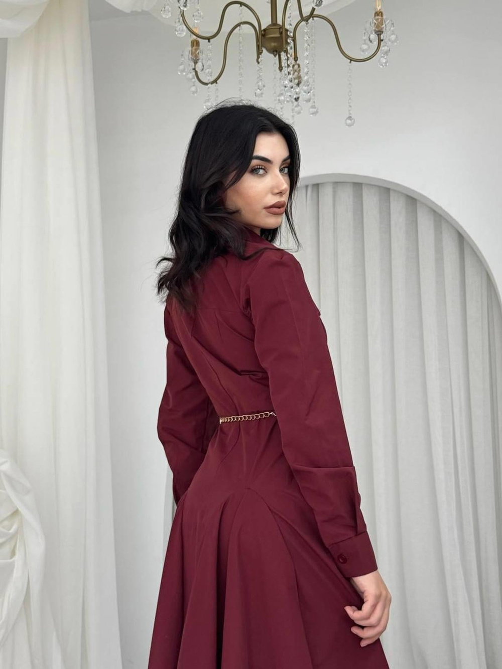 Feris Button Detailed Dress