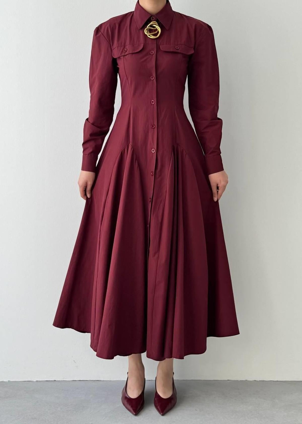Feris Button Detailed Dress