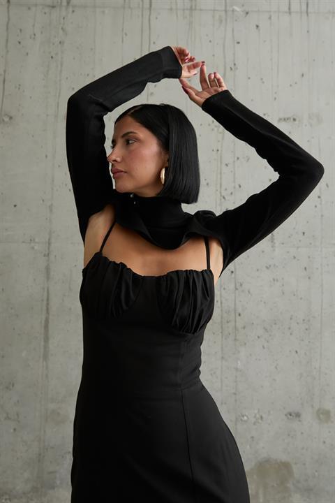 Wholesale Black Dress with Bust Cups