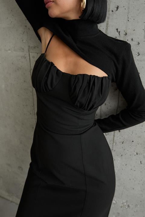Wholesale Black Dress with Bust Cups