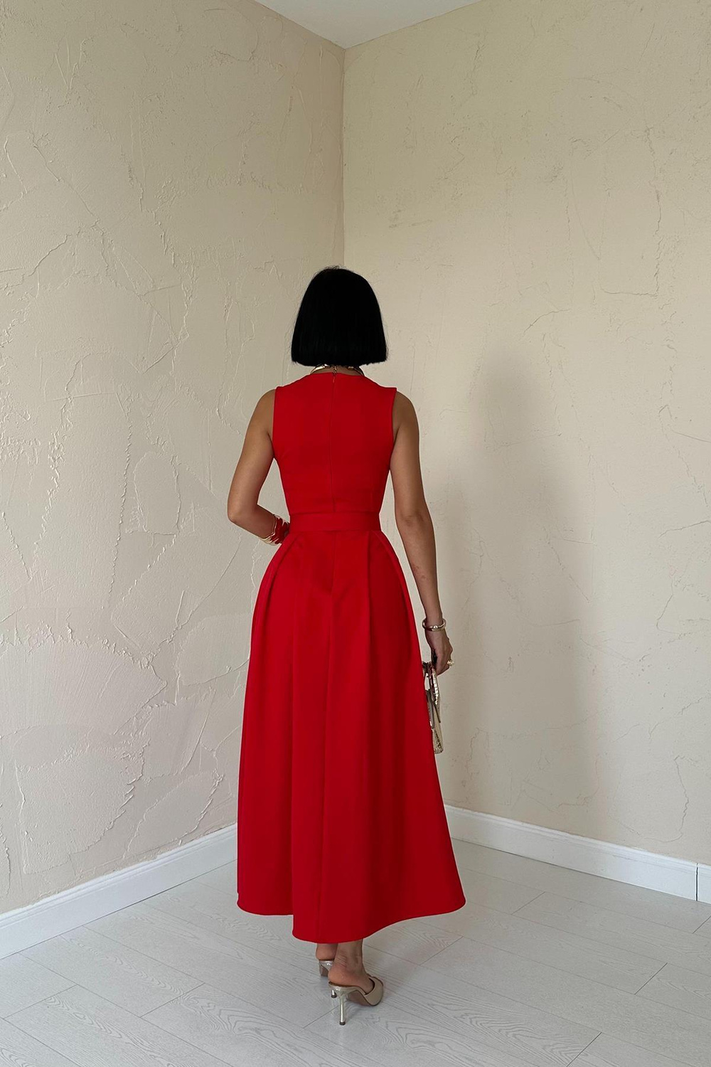 Wholesale Red Sleeveless Dress