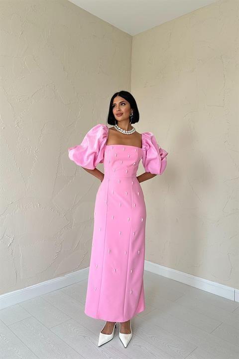 Wholesale Pink Embellished Dress