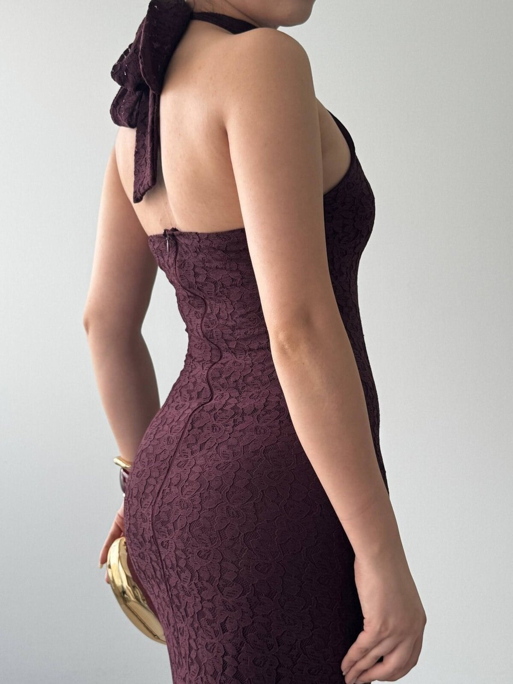 Jons Neck Tie Midi Dress