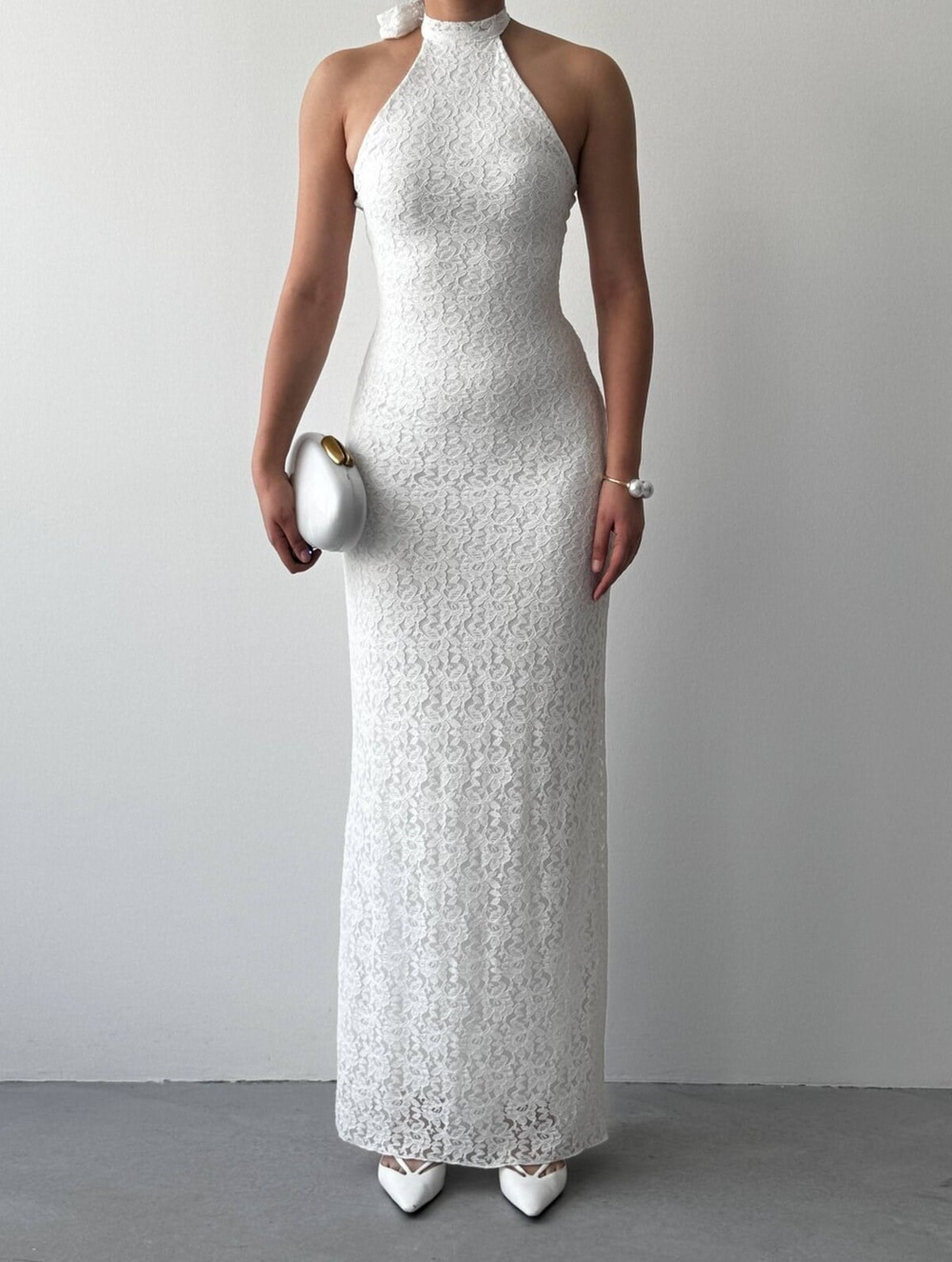Jons Neck Tie Midi Dress