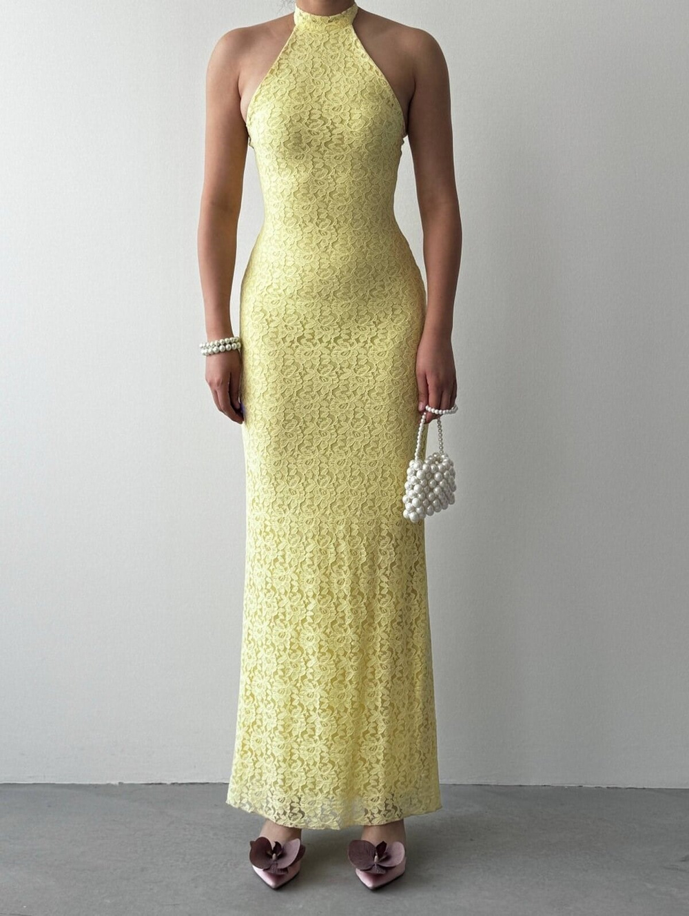 Jons Neck Tie Midi Dress