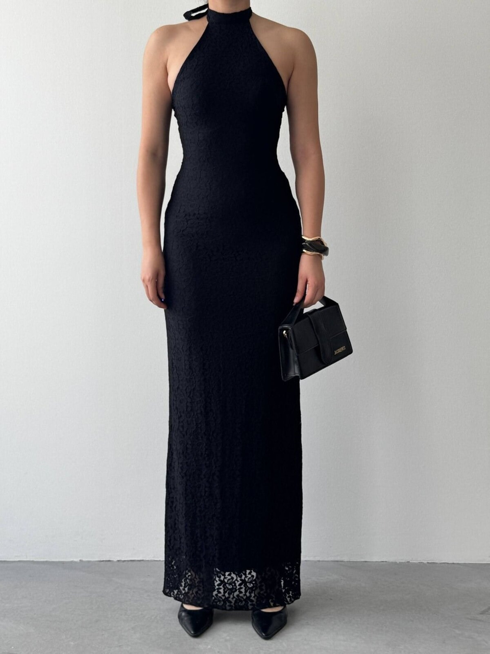 Jons Neck Tie Midi Dress
