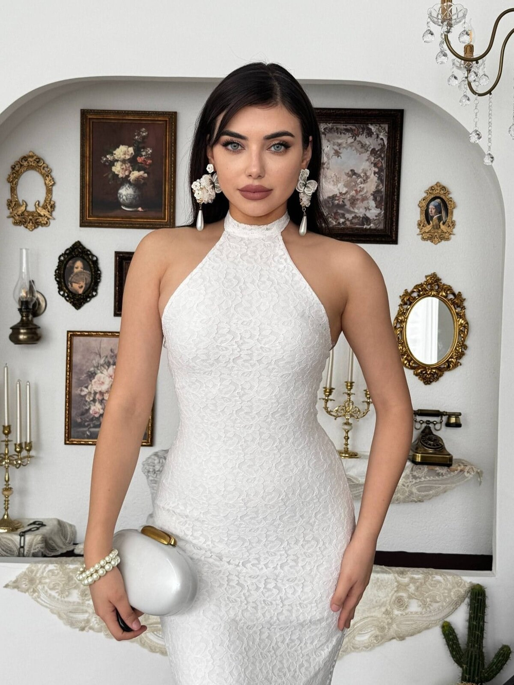 Jons Neck Tie Midi Dress