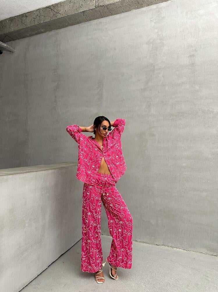Embroidered Wholesale Shirt - Fuchsia