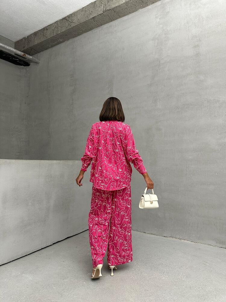 Embroidered Wholesale Shirt - Fuchsia