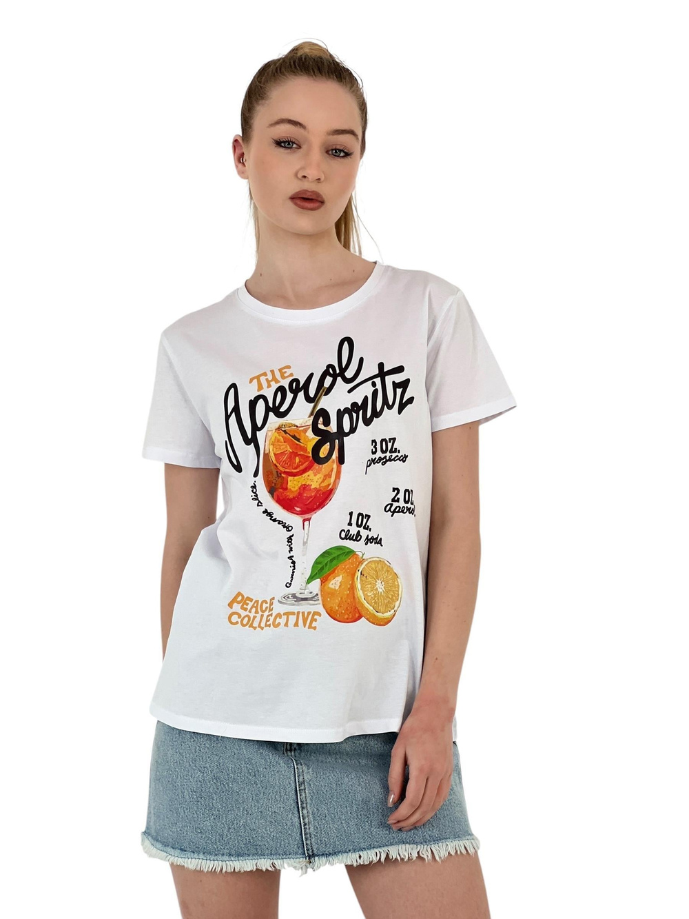 Aperol Spritz Printed T-Shirt – Black &Amp; White<P>&Nbsp;</P>