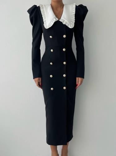 Wholesale Palmas Wide Collar Dress