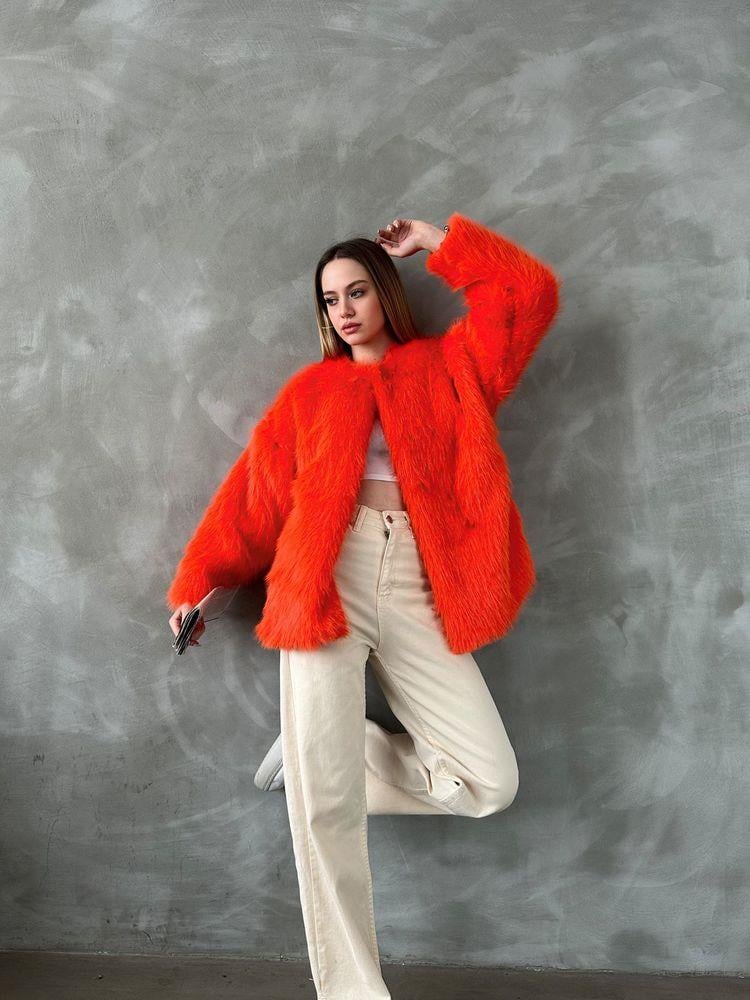 Plush Wholesale Coat - Orange