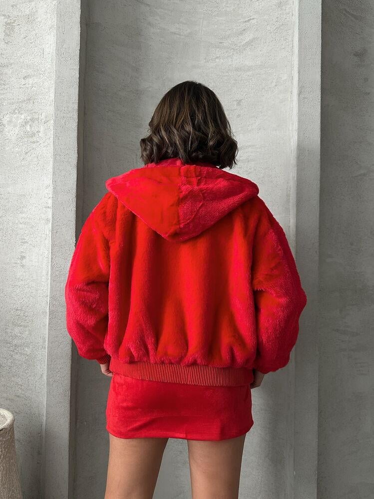 Peluş Toptan Mont - Kırmızı