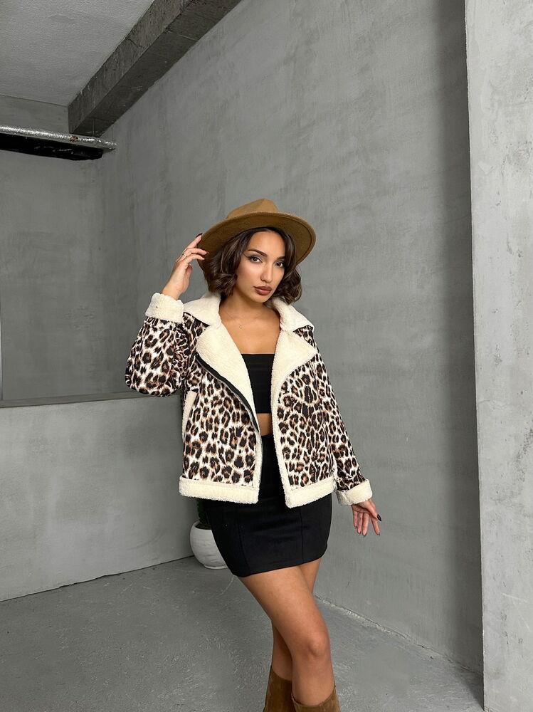 Plush Wholesale Coat - Leopard D1