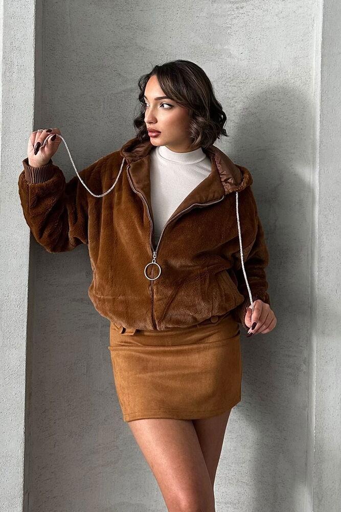 Peluş Toptan Mont - Taba