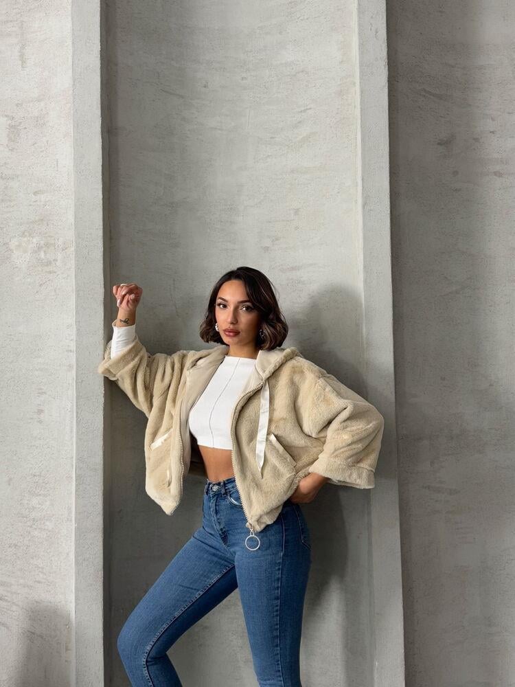 Plush Wholesale Coat - Stone