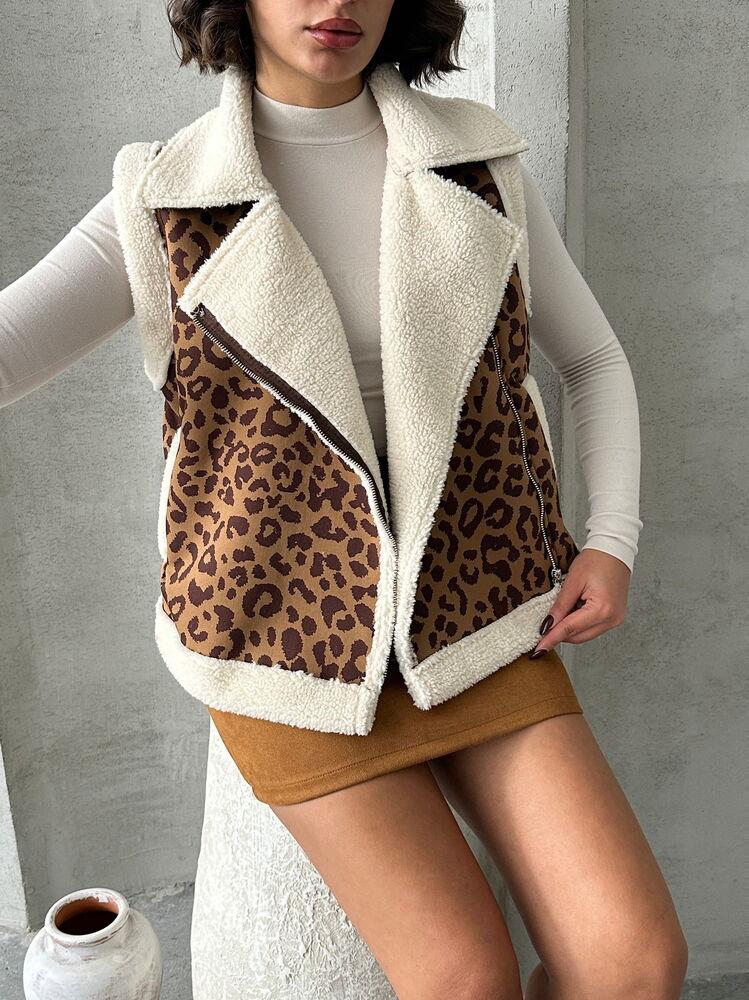 Plush Wholesale Vest - Kamel Coffee