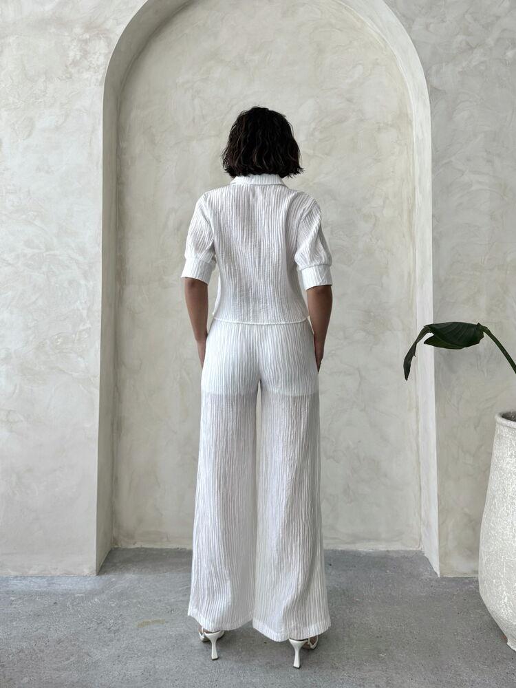 Pleated Wholesale Trousers - Cream
