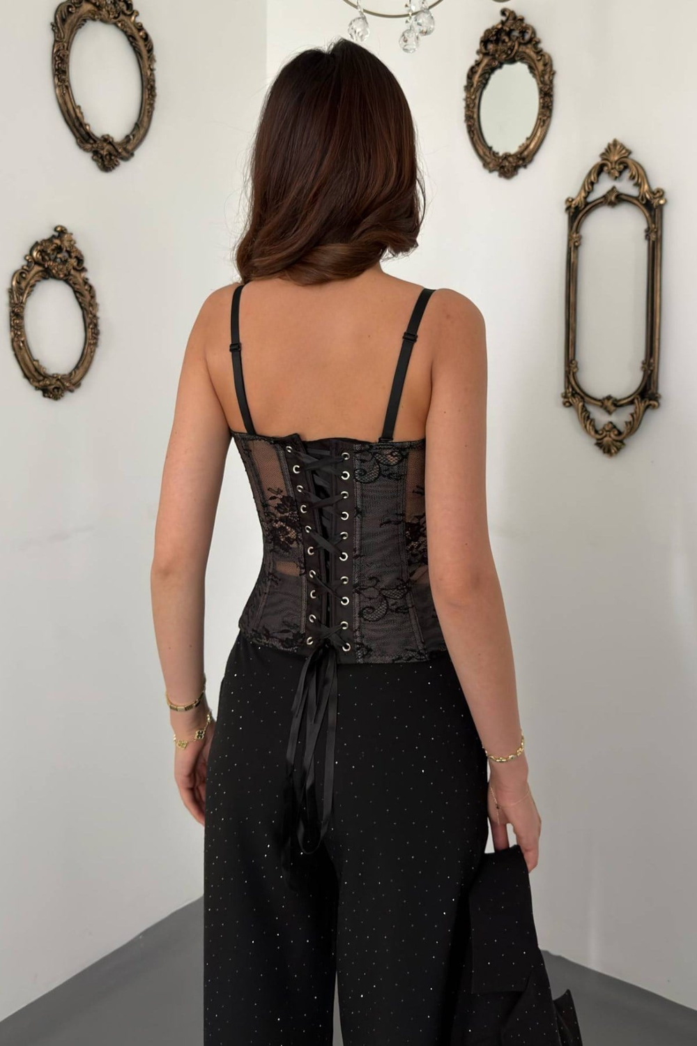 Wholesale Black Lace Bustier