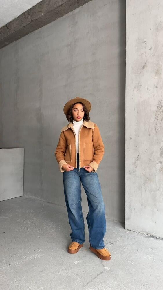 Suede Plush Wholesale Coat - Taba Taba