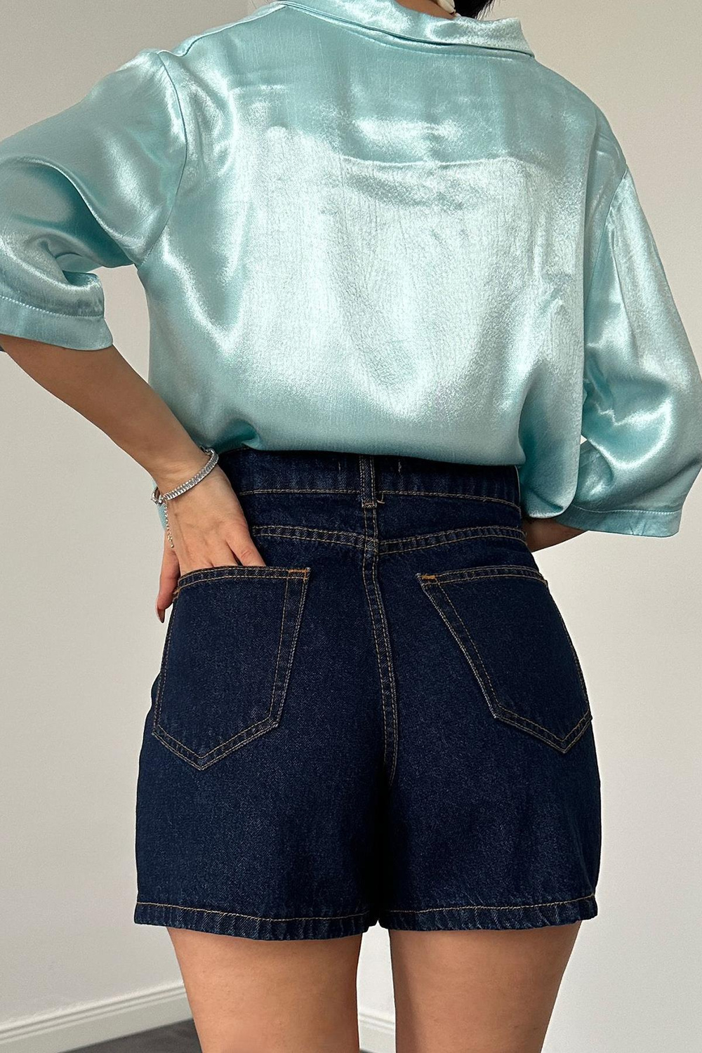 Wholesale Navy Denim Shorts