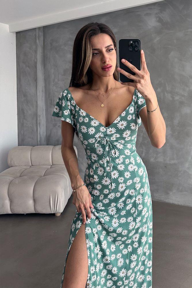 Topshow Cagla Flower Printed Wholesale Dress