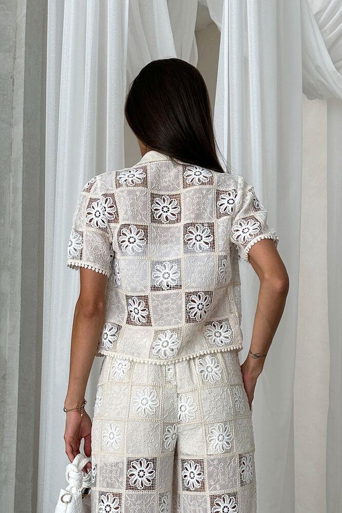 Cream Lace Wholesale Shirt