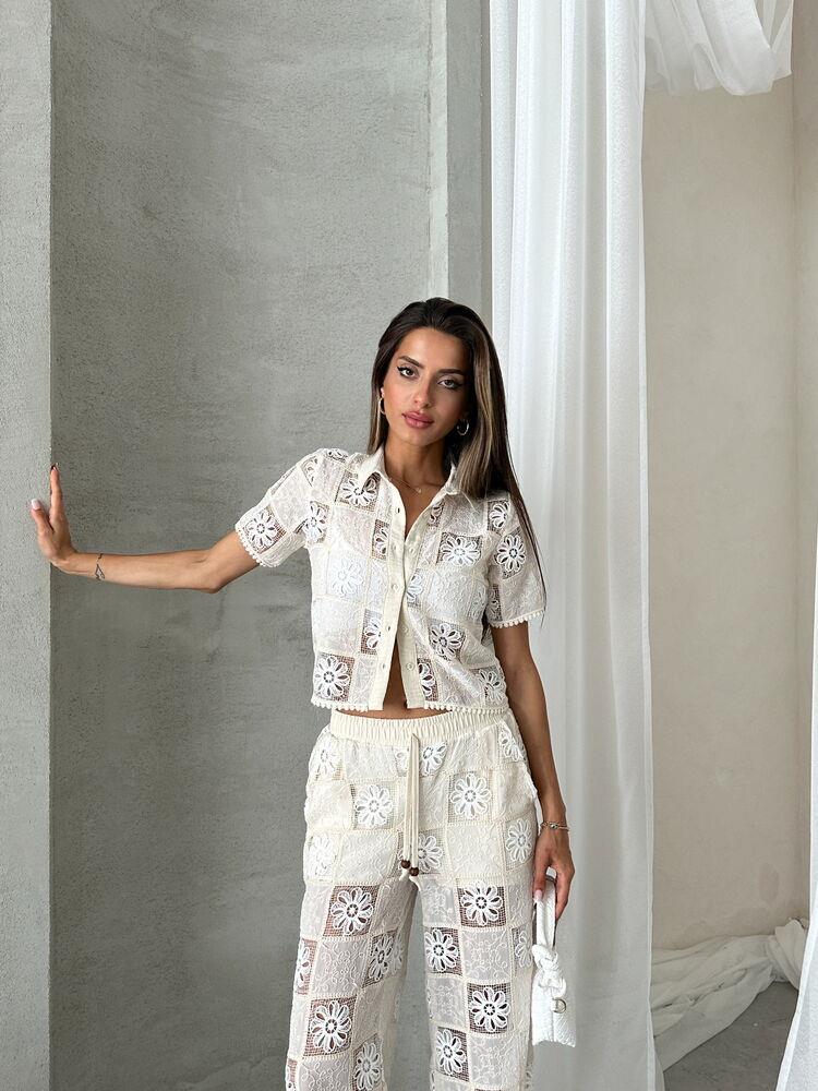 Cream Lace Wholesale Shirt